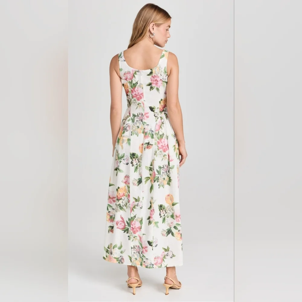 Tach Shisha Linen Floral Maxi Dress Multicolor Size XS - Picture 2 of 15